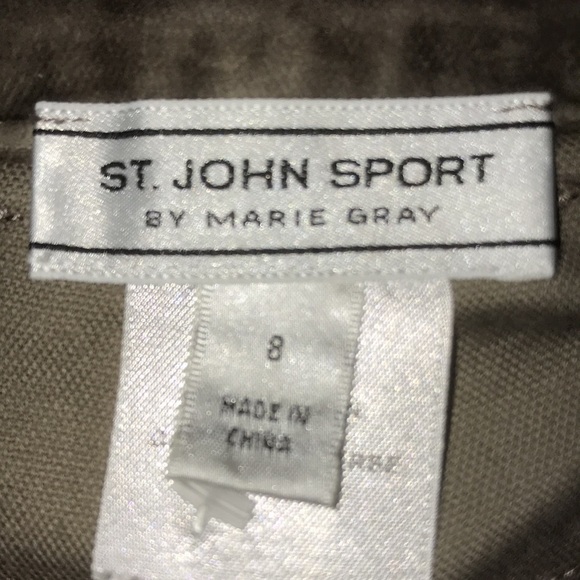 ST. JOHN SPORT by Marie Gray velveteen feel brown high rise boot cut NEW size 8 - Picture 5 of 10